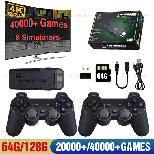 M8 Video Game Console 4K HD Built-In 20000 Games Wireless Controller TV Game Stick Retro Handheld Game Player Dropshipping
